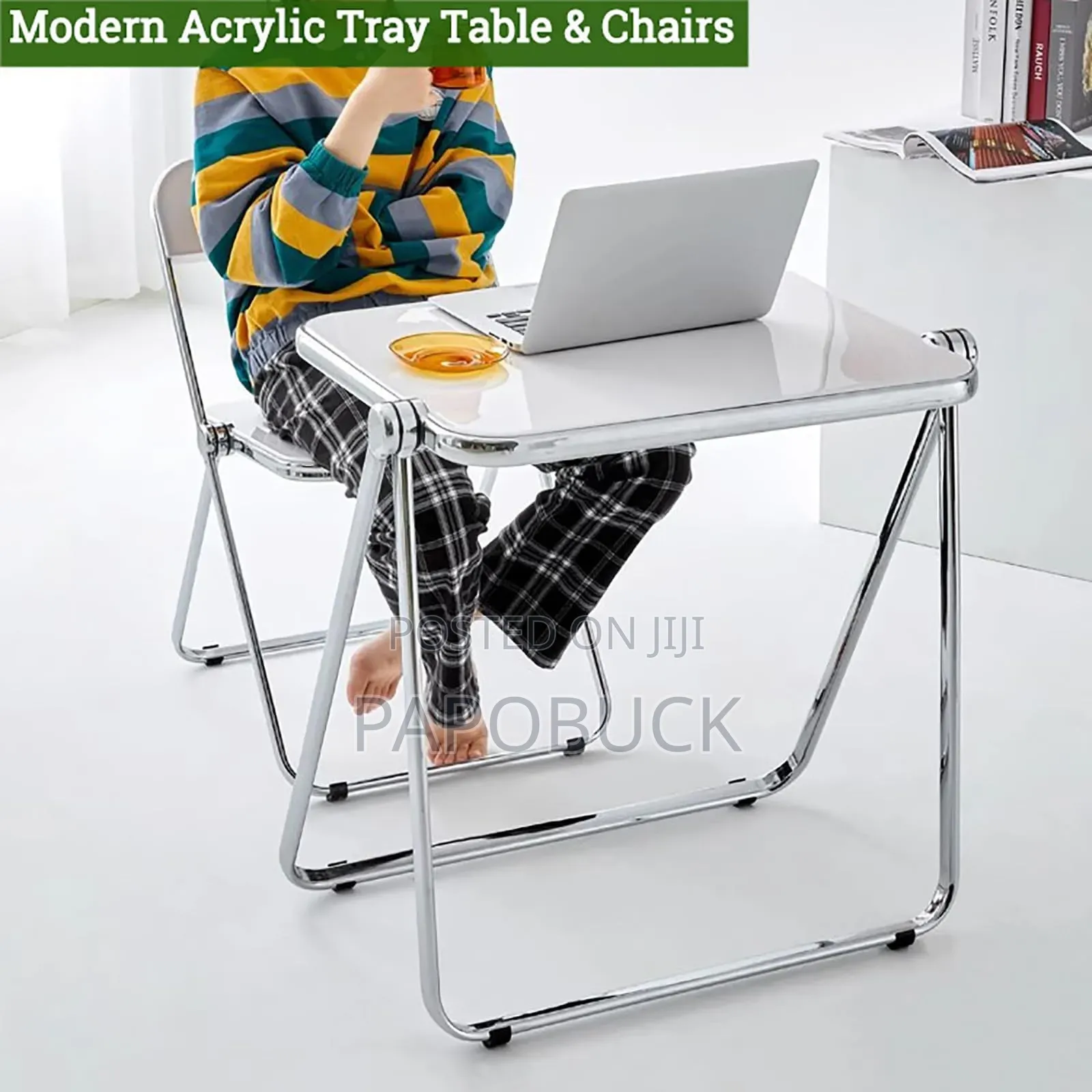 Acrylic Folding Table and Chair Set