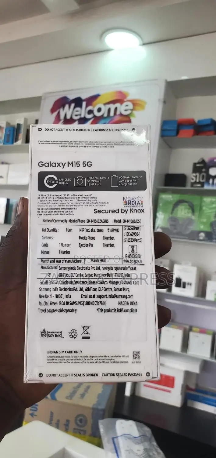 New Samsung Galaxy M15 128 GB Gray