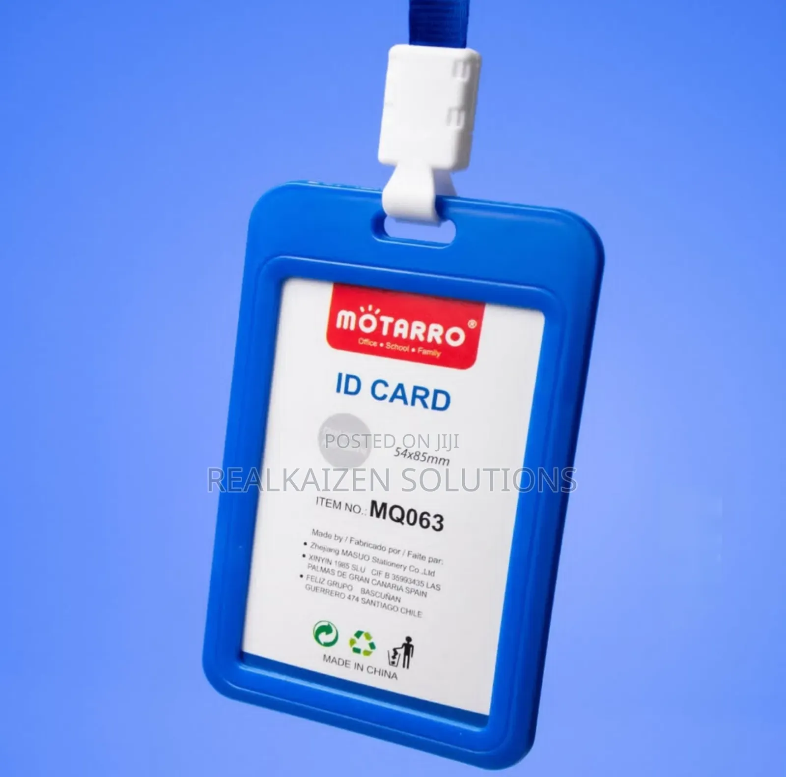 MOTARRO Vertical | Portrait ID Card Cover Pack With String