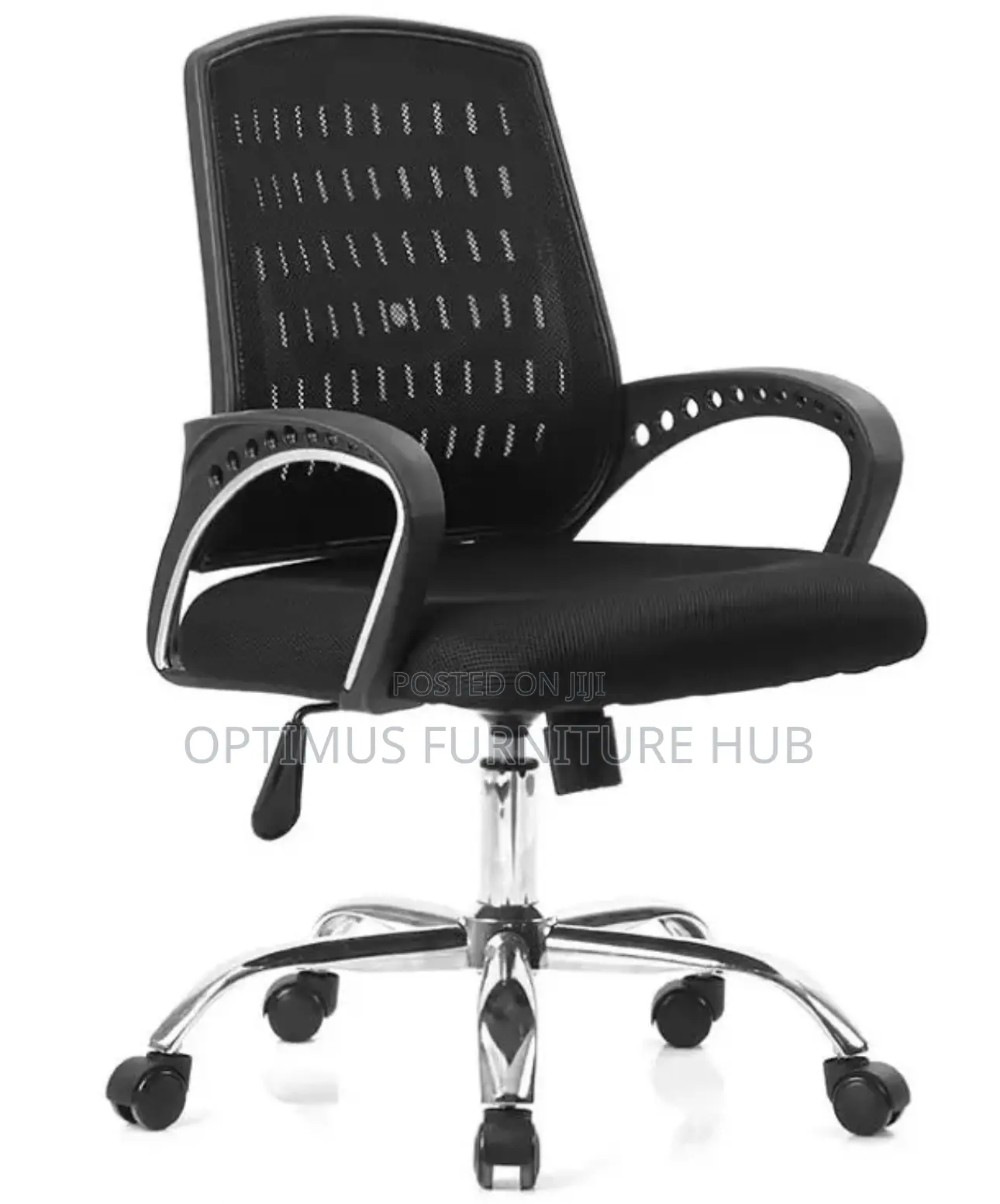White Lined Office Chair