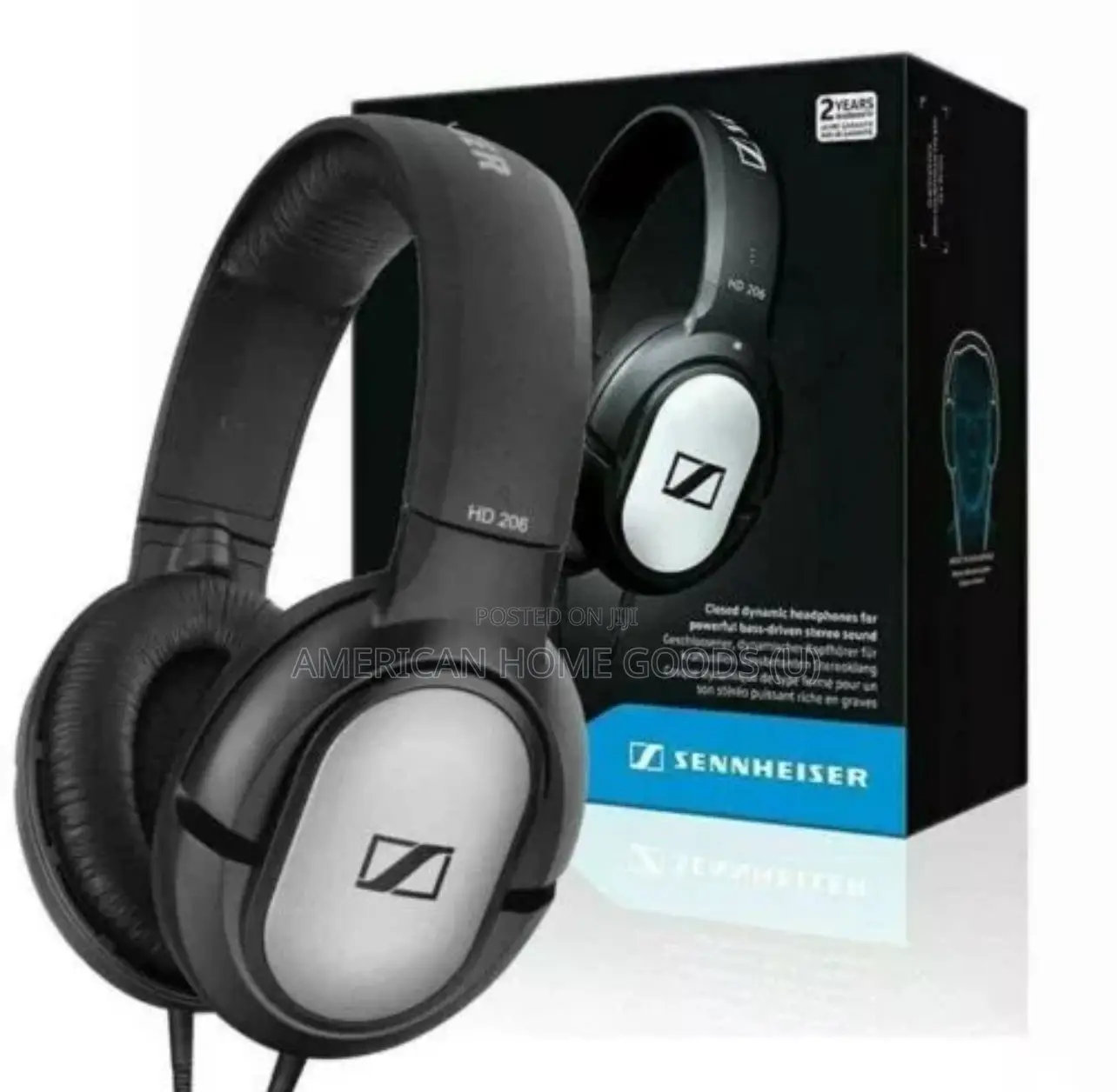 Sennheiser HD 206 Stereo WIRED Over Ear Headphones