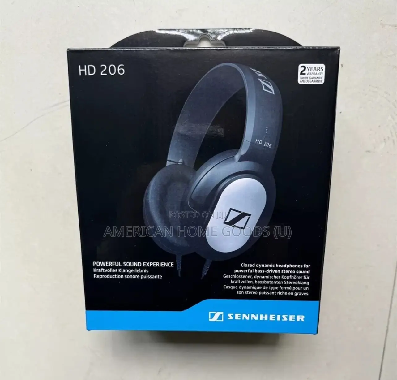 Sennheiser HD 206 Stereo WIRED Over Ear Headphones