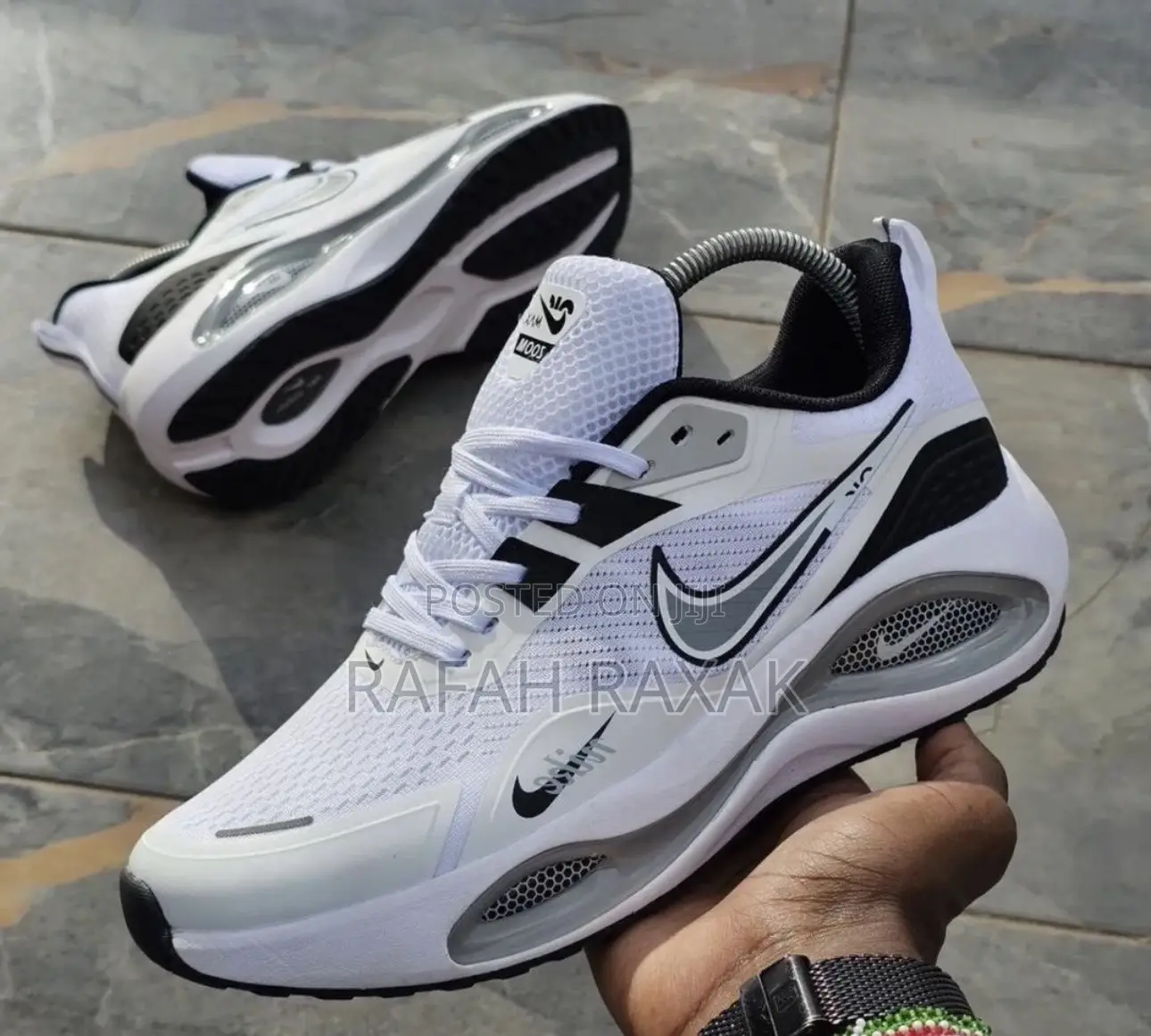 Original Classy Snow White Nike Air Zoom Running Sneakers