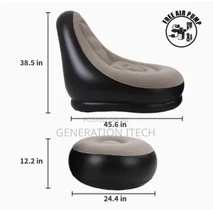 Inflatable Chair With Air Pump - For Living Room, Bedroom