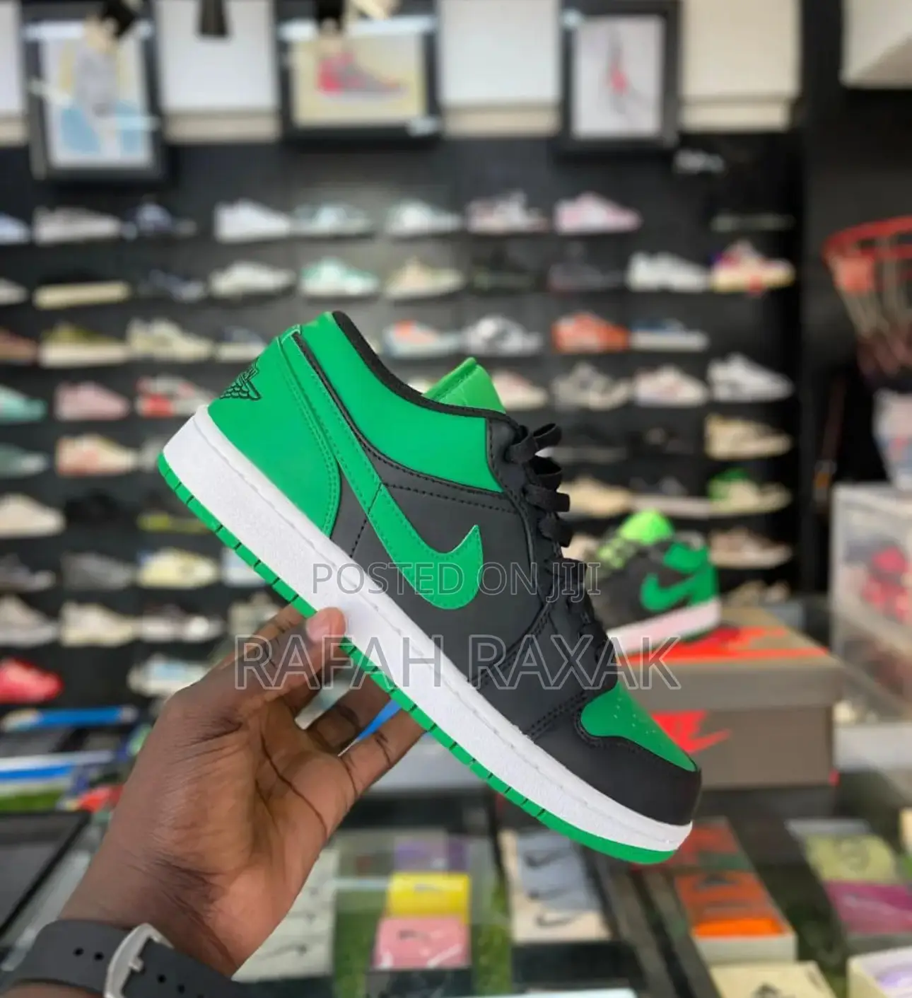 Original Nike Air Jordan 1 Low “Lucky Green” Sneaker