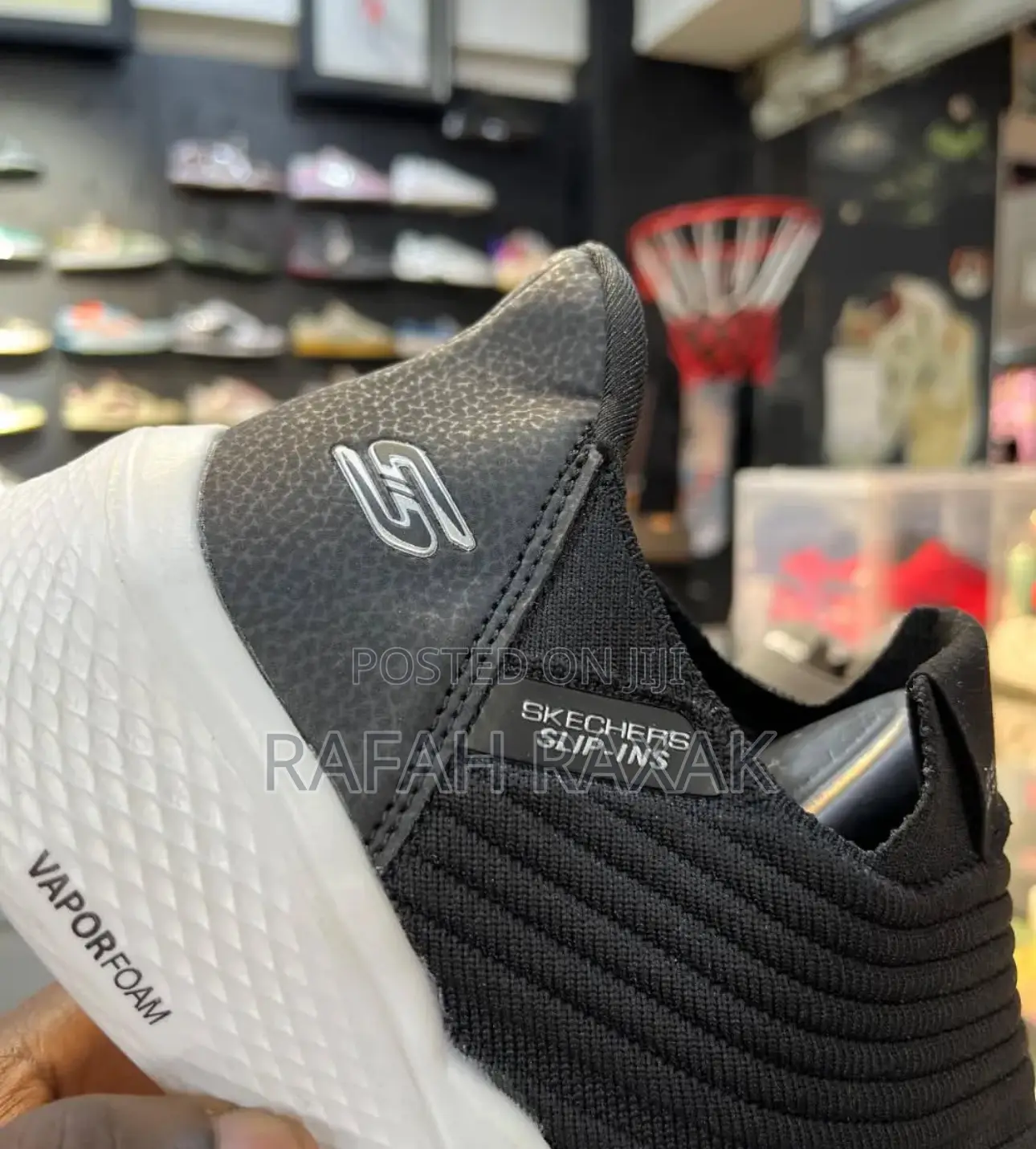 Black/White Skechers Slip Ins Sneakers