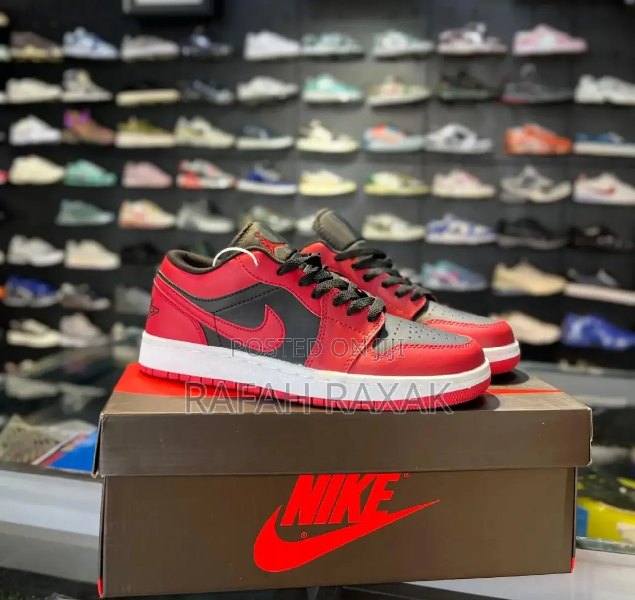 Original Black/Red Nike Air Jordan 1 Low Sneaker