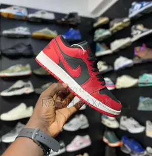 Original Black/Red Nike Air Jordan 1 Low Sneaker