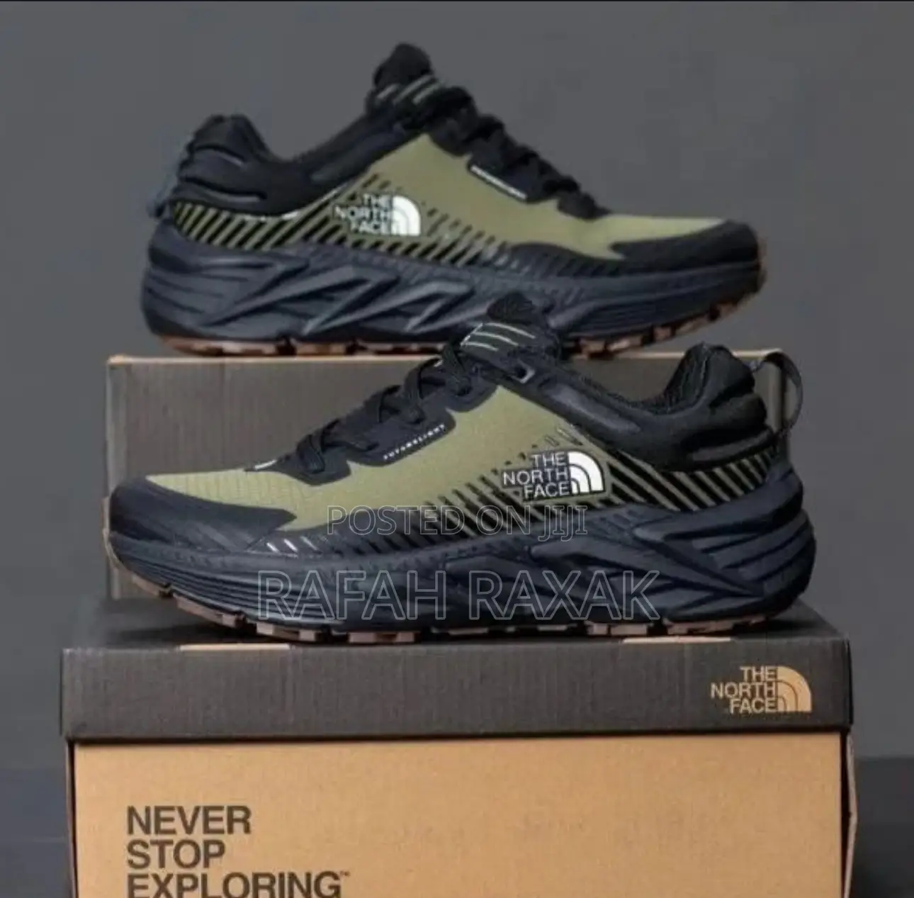 Original Black/Green Men’S“The North Face” Hiking Sneakers