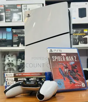 Ps5 Slim With Spiderman 2 Game Disk