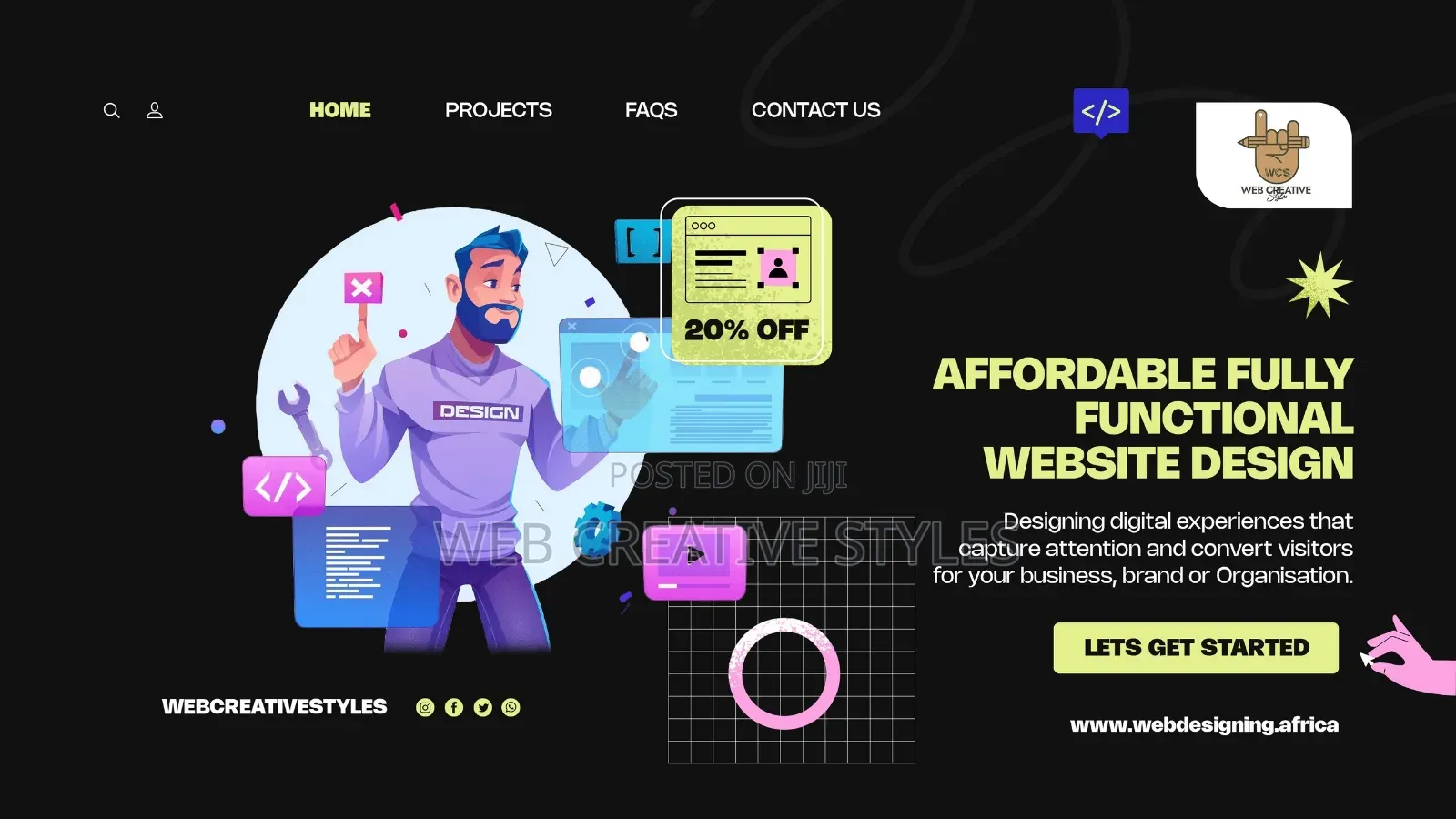 Affordable Fully Functional Website Design, 1/Month Handling