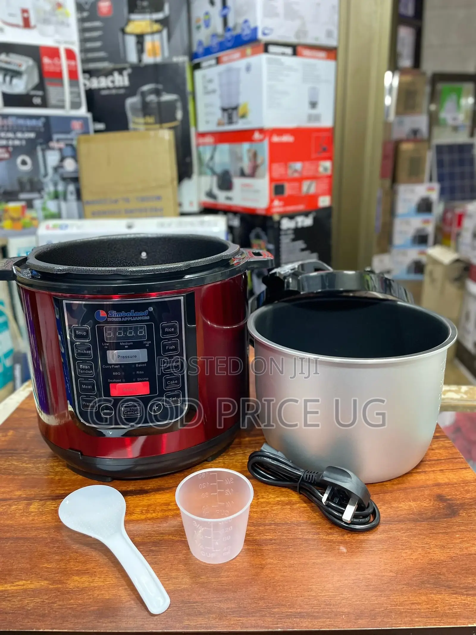 Simbaland Pressure Cooker 7L Red