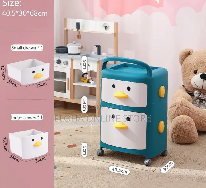 2 Tier Plastic Storage Cabinet