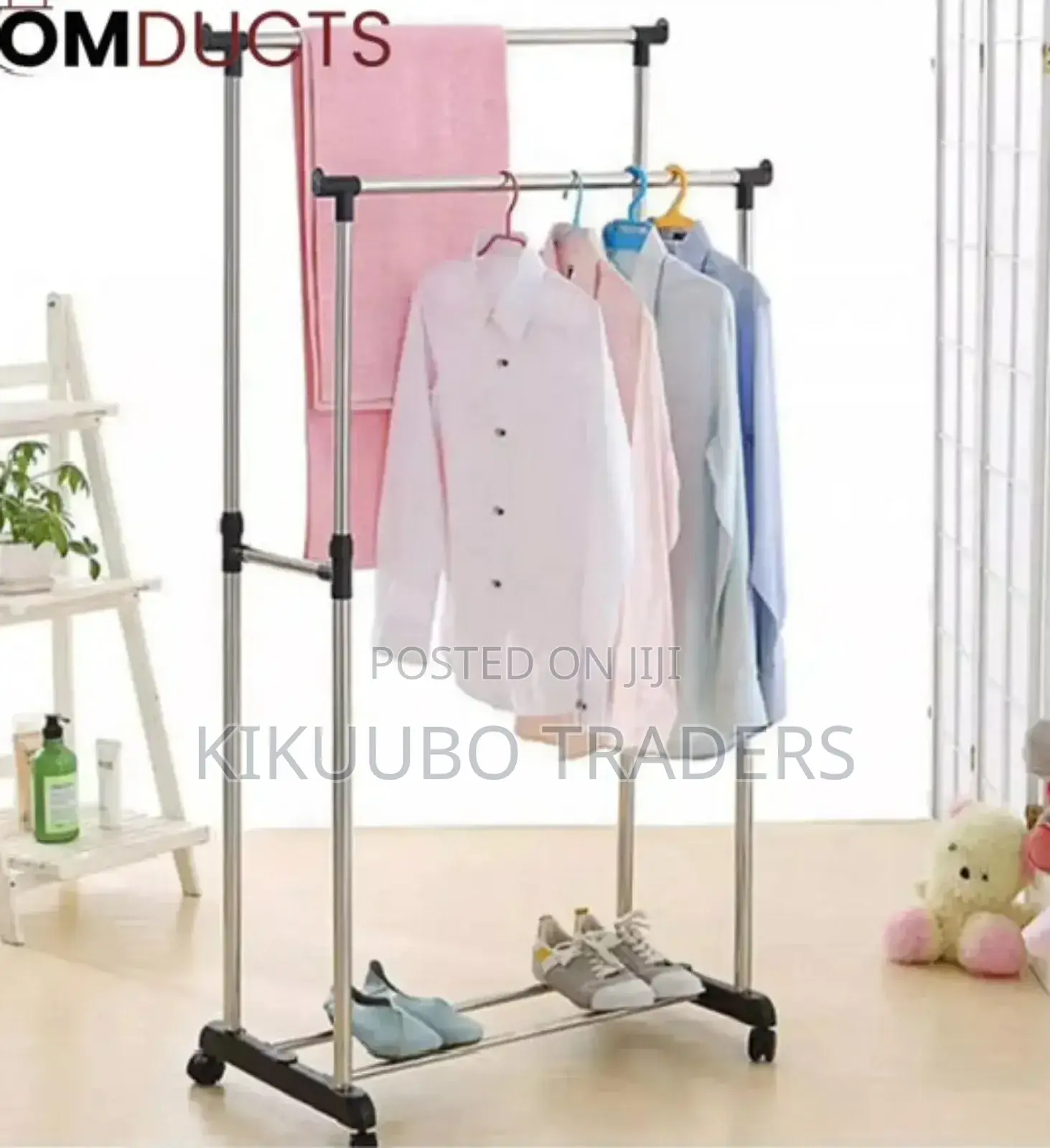 Double Pole Clothes Hanger Rack