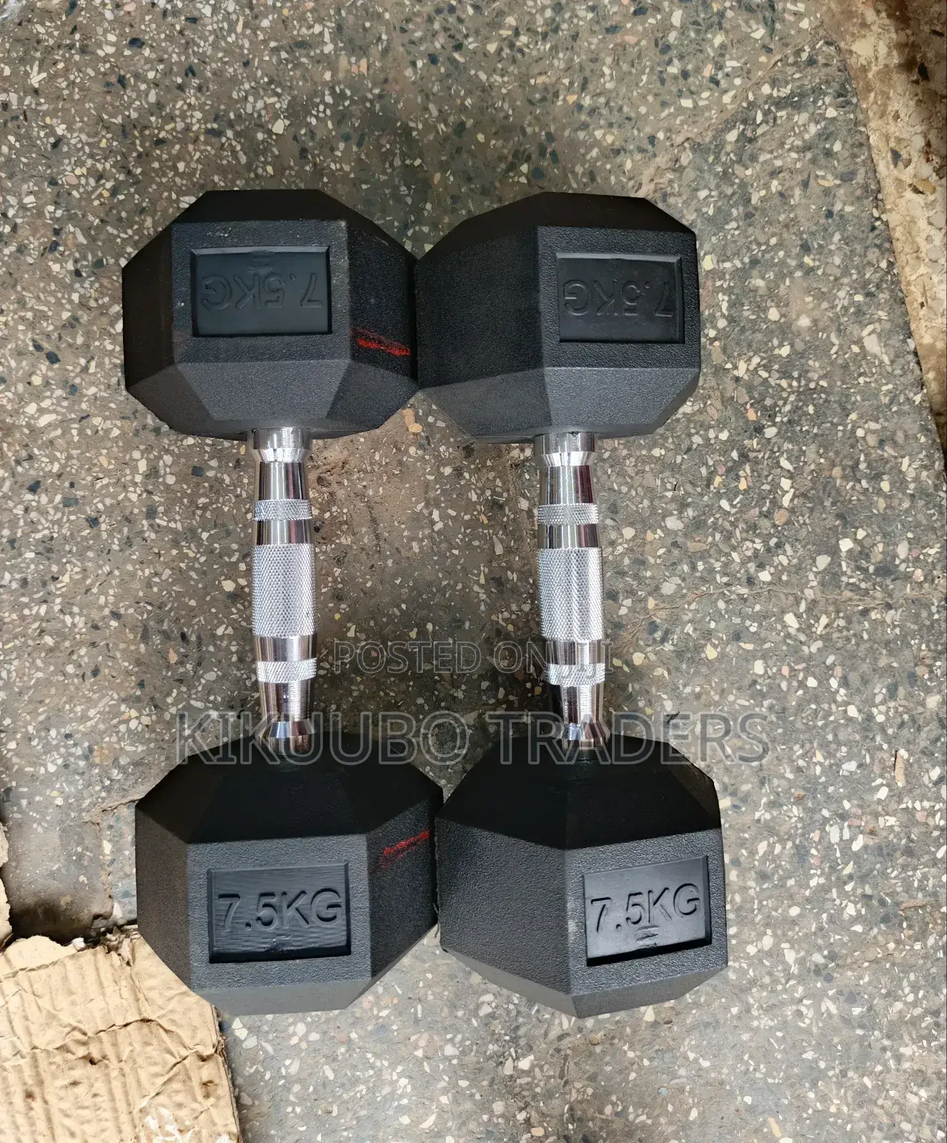 7.5kg Pair of Hex Dumbells