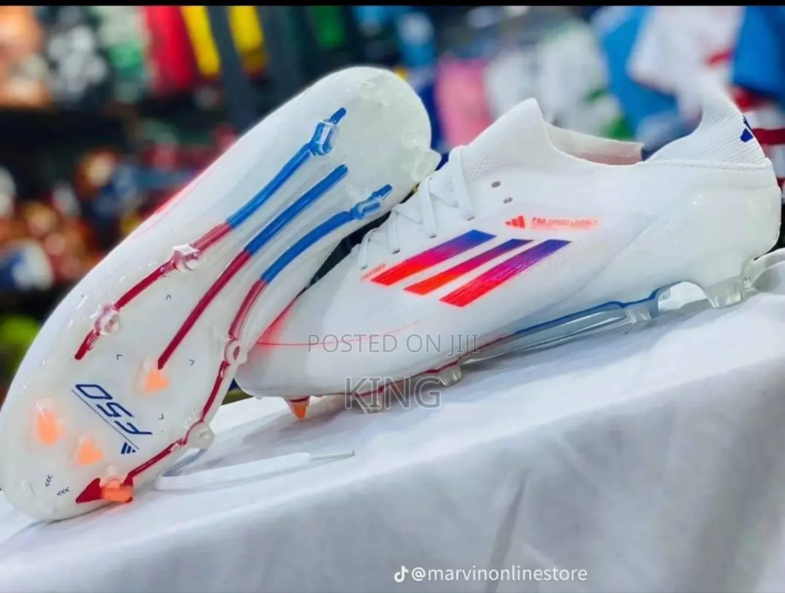Adidas F50 Adizero Fg Firm Ground Soccer Boots Off-White