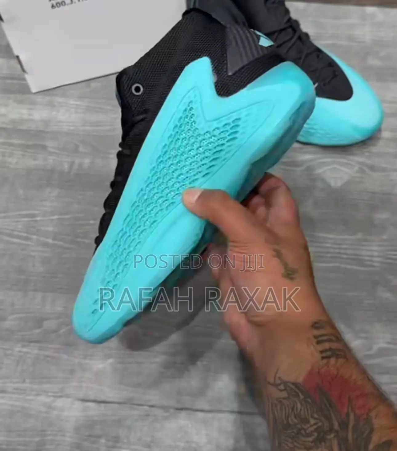 New Black/Blue Adidas Anthony Edwards 1 Basketball Shoes