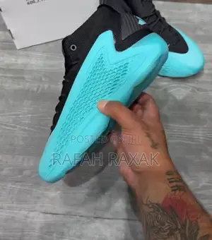 New Black/Blue Adidas Anthony Edwards 1 Basketball Shoes