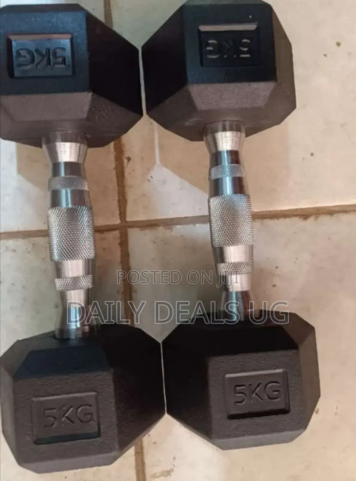 Rubber 5 Kg Dumbbell Set