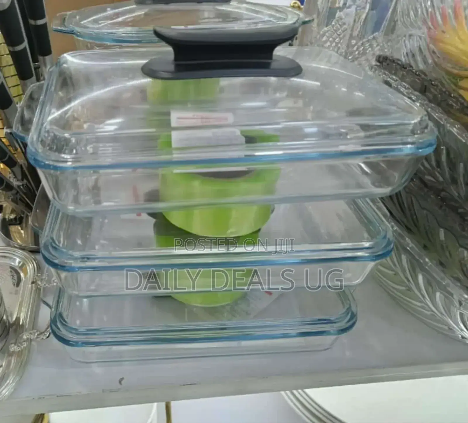 3 PCS Glass Serving Dishes