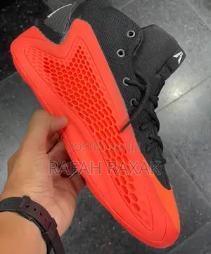Black/Orange Adidas Anthony Edwards 1 Basketball Sneakers