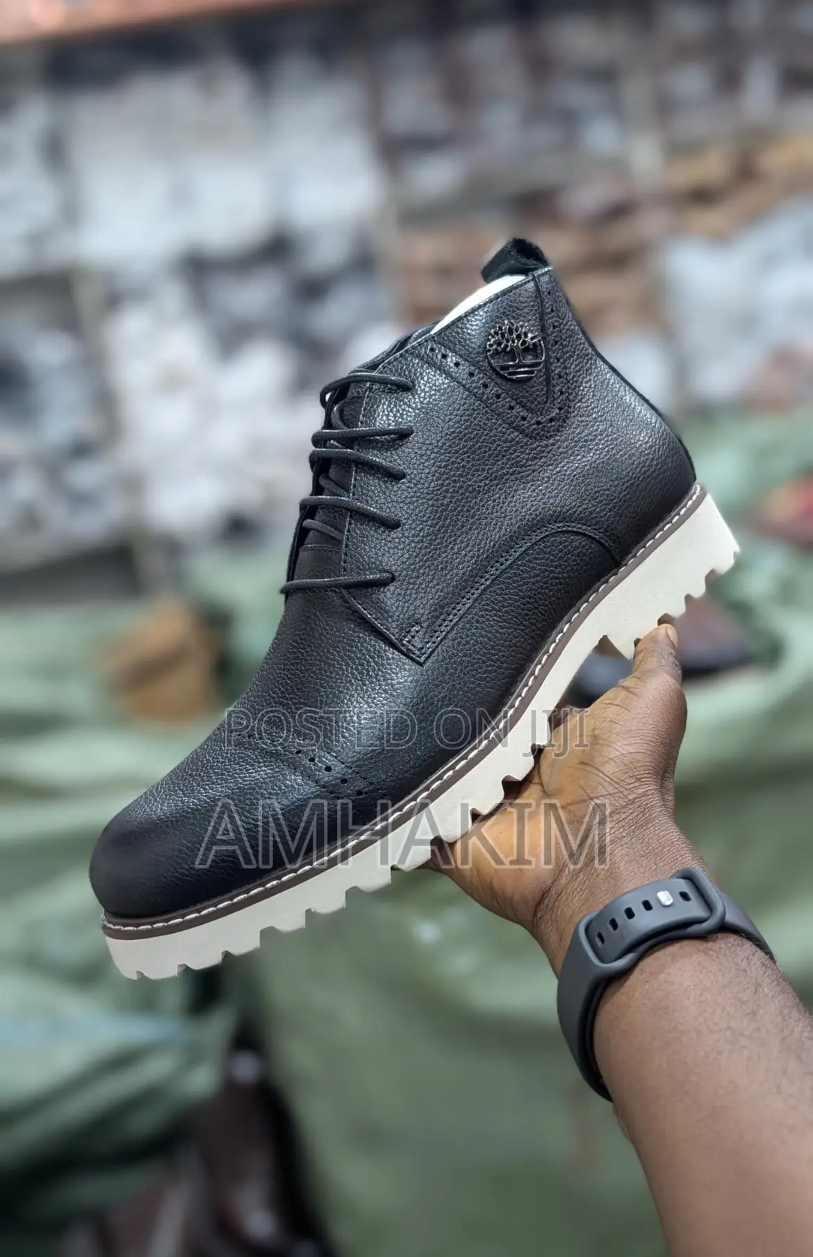 Classic Men Leather Mini Oxford Boots in Stock
