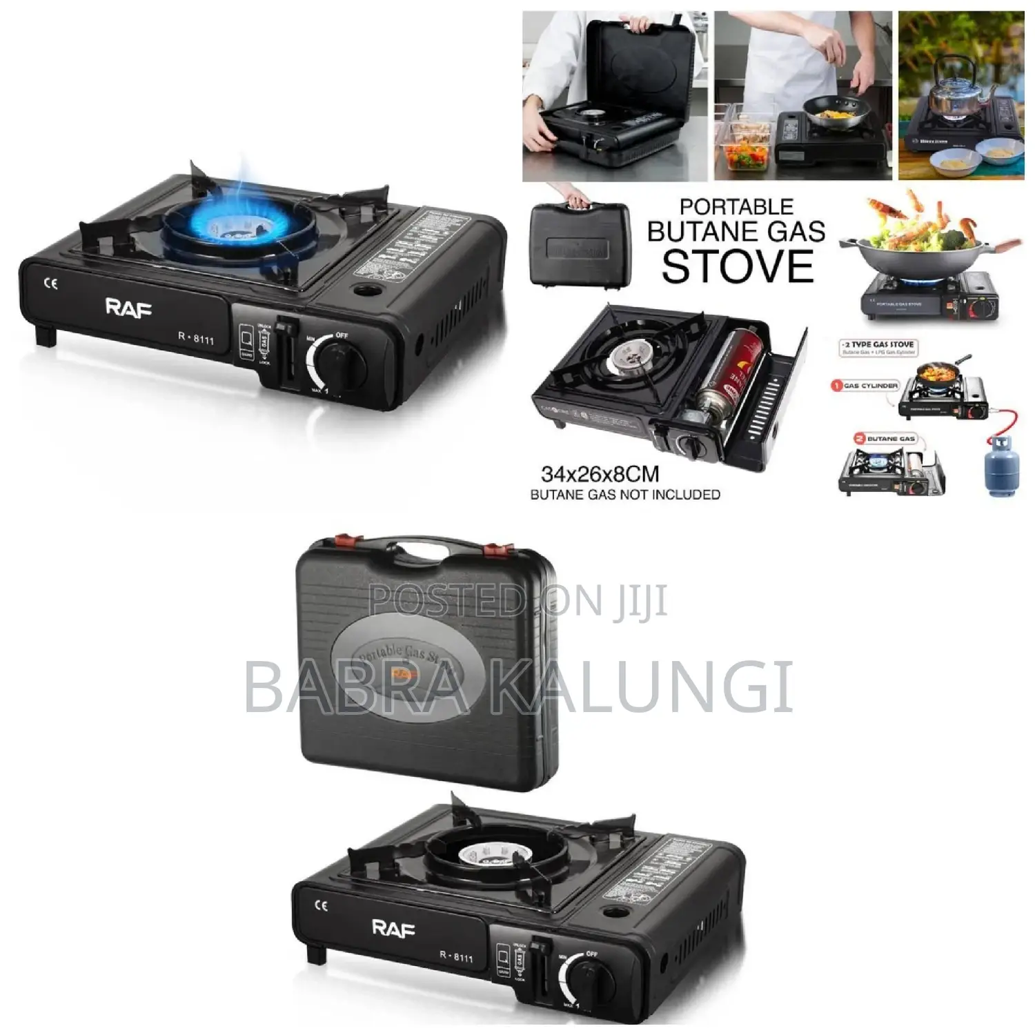 RAF Camping Gas Stove With Carrying Case Portable Stove