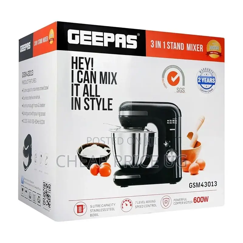 Geepas 3N1 Stand Mixer Gsm43013
