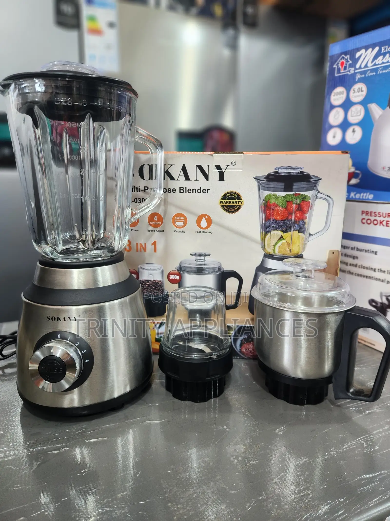 Sokany Multipurpose Blender 1.5L Glass Jar SK03027