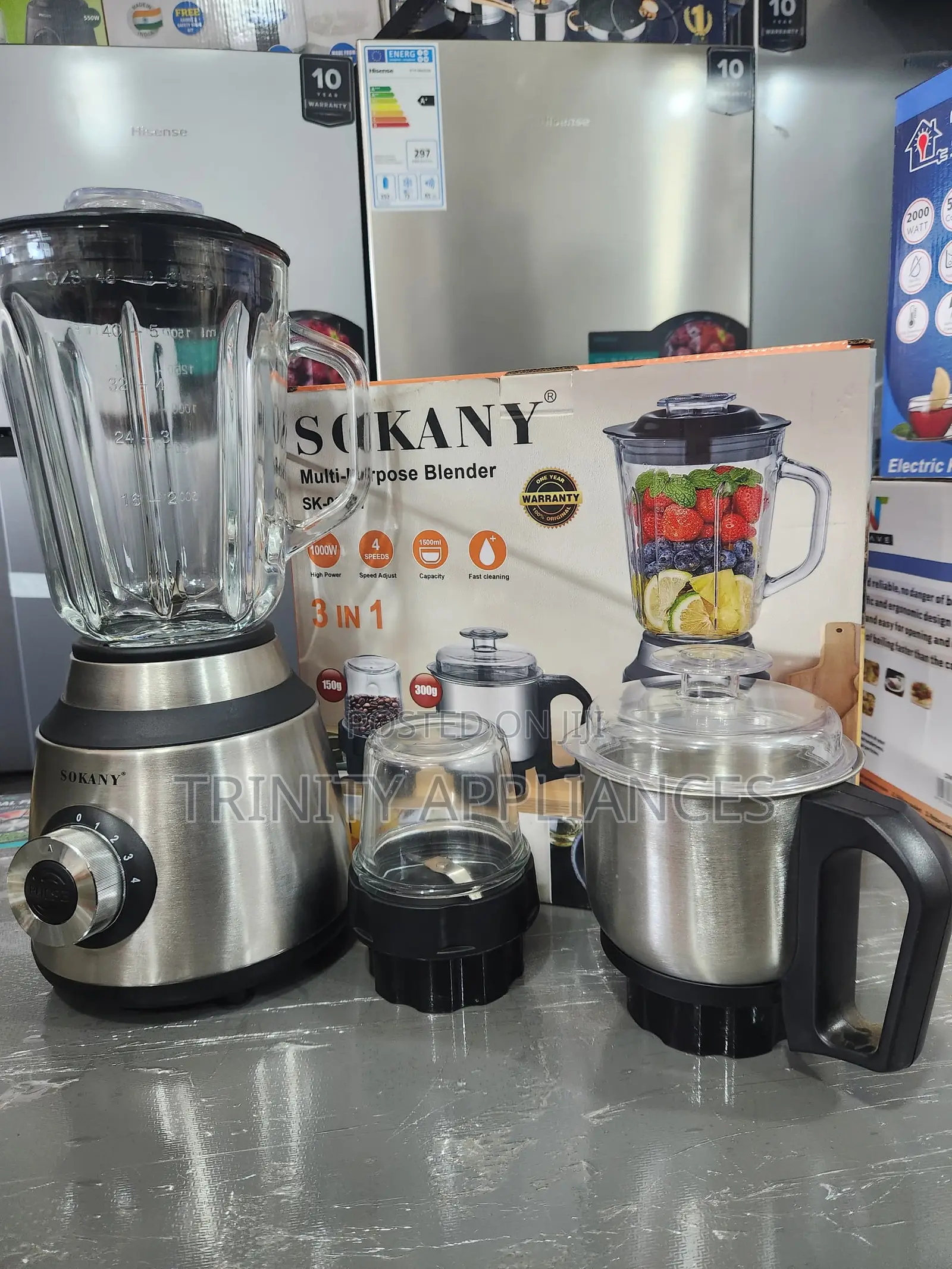 Sokany Multipurpose Blender 1.5L Glass Jar SK03027