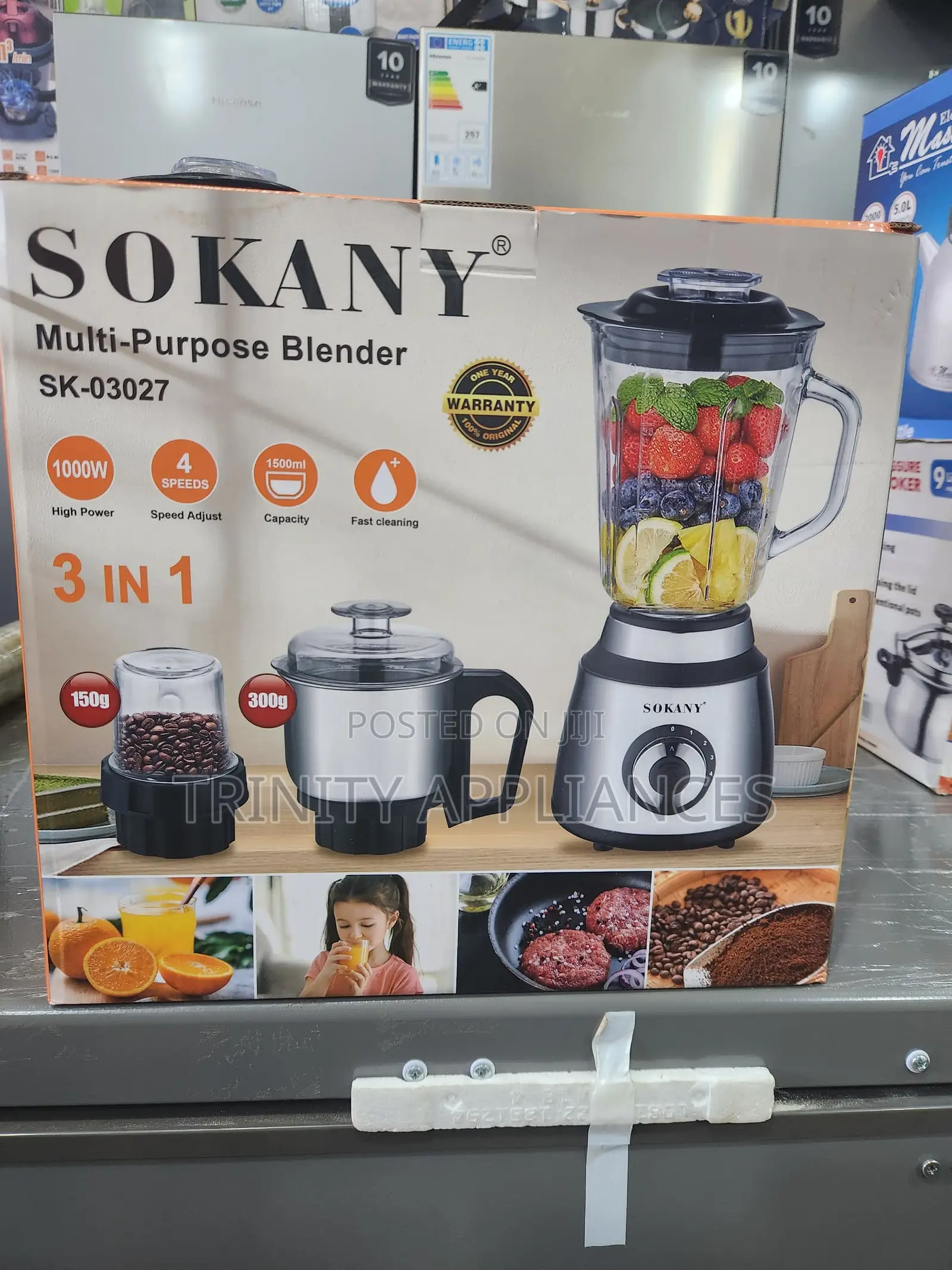 Sokany Multipurpose Blender 1.5L Glass Jar SK03027