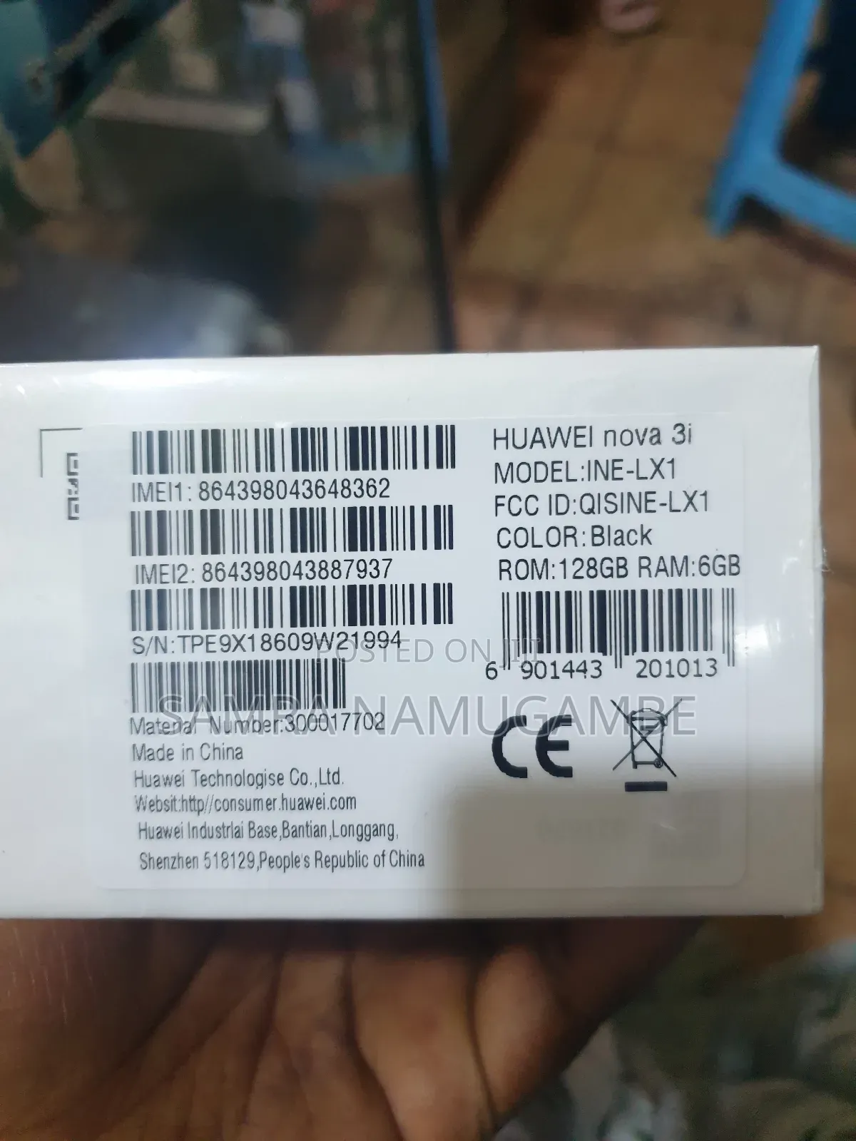 New Huawei Nova 3i 128 GB Black