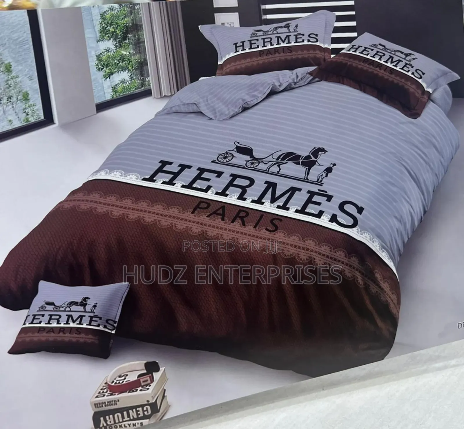 5x6 Labeled Duvet 4pc Hermes