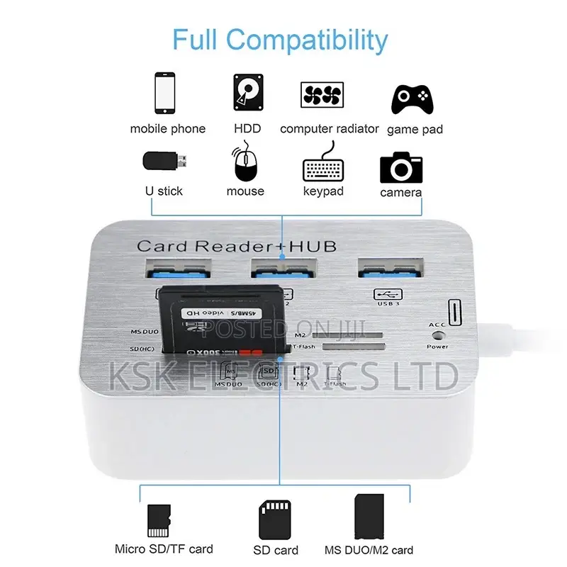 3.0/3.1 Hubs Multifunction With 3 Ports +SD/TF Card Reader