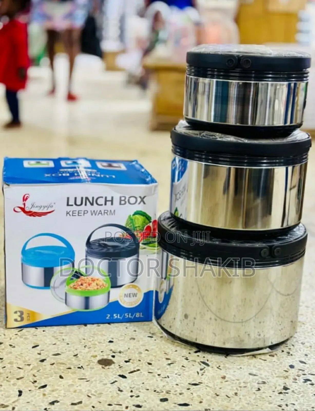 A Unique Set of Lunch Box Round Leak-Proof Black