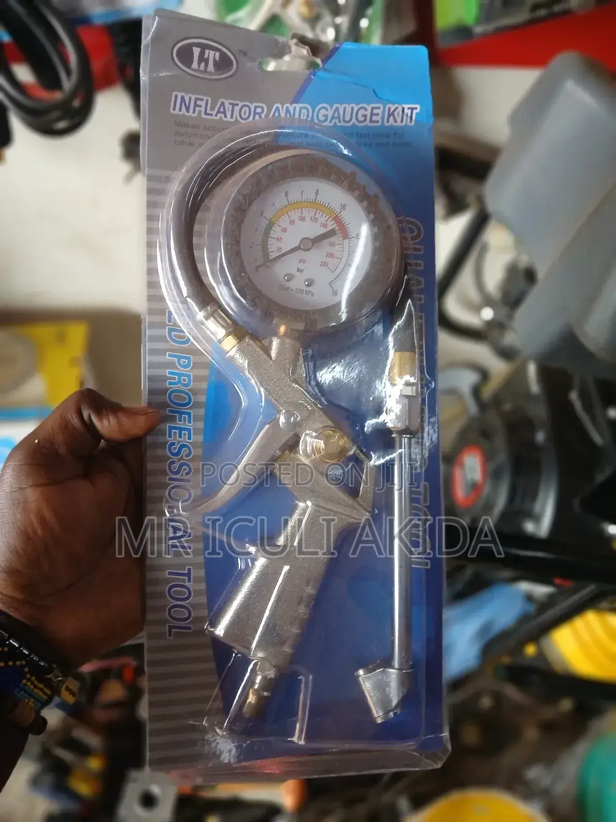 Professional Car Tyre Pressure Inflator and Gauge Kit