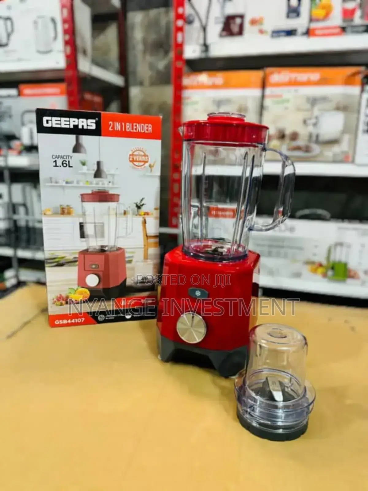 Geepas Blender 1.6 Litres. 2*1 Blender