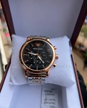Emporio Armani Classy Watch Silver Brown