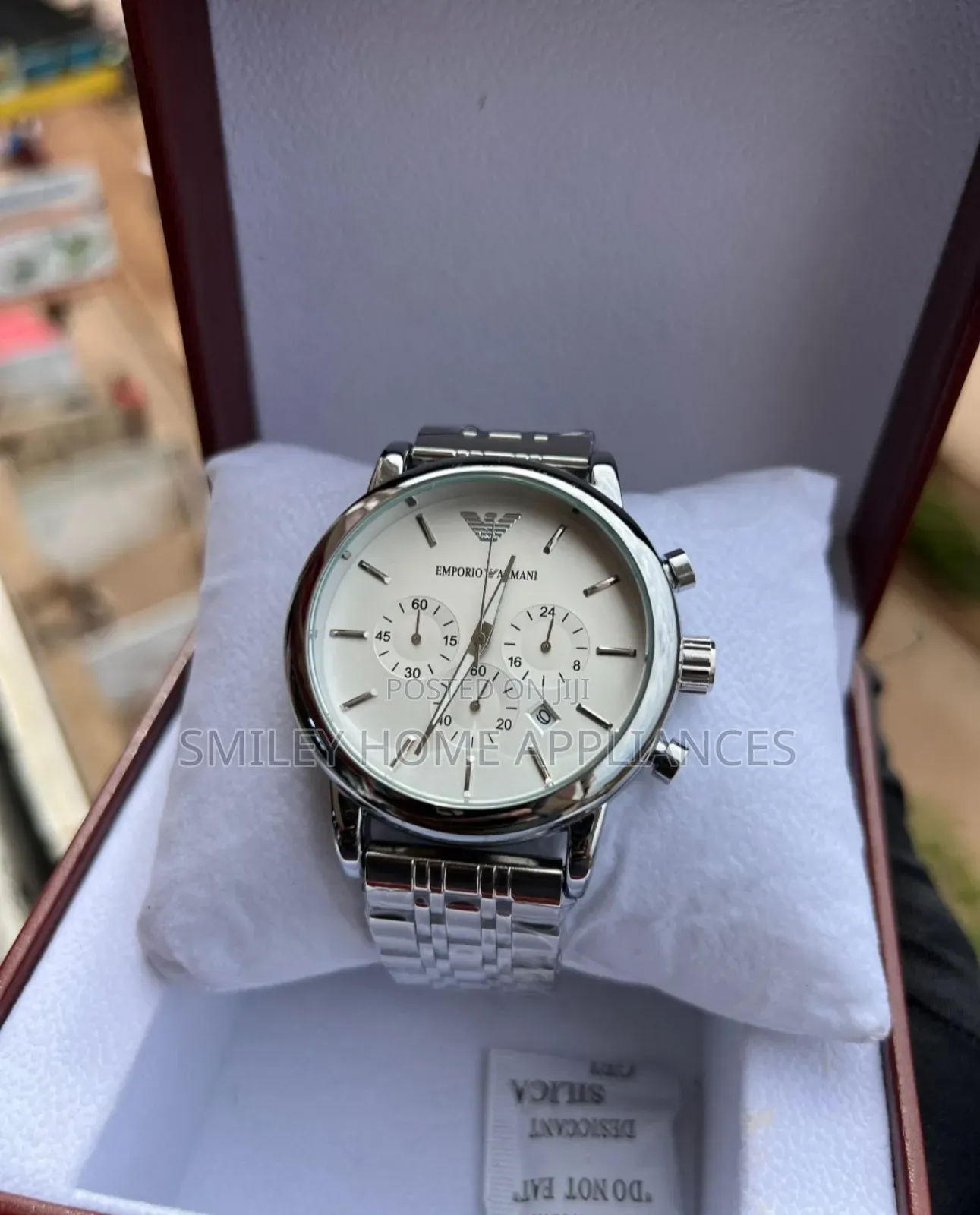 Empori Armani Classy Silver White Watch