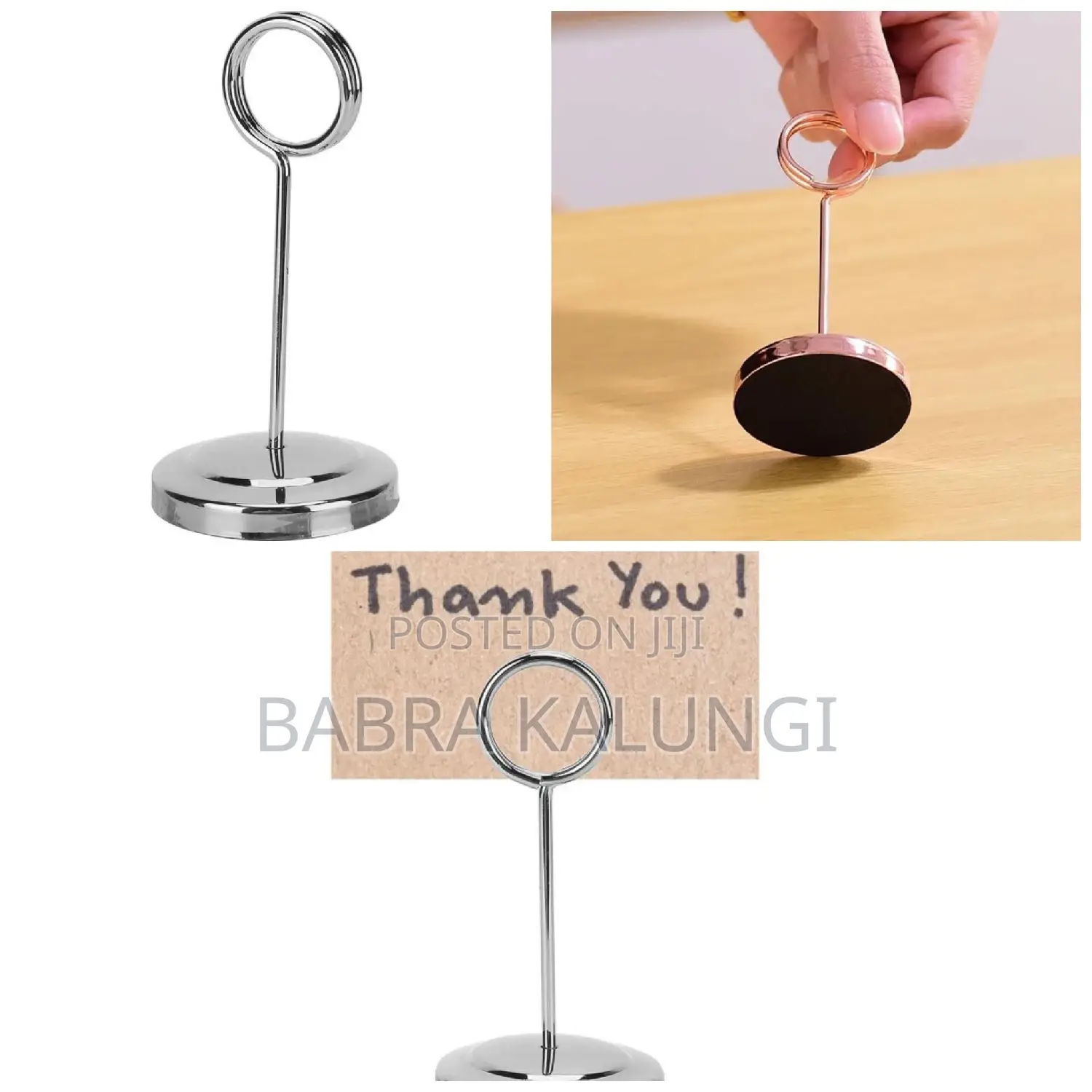 6 Pieces of Stainless Steeltable Number Plate Menu