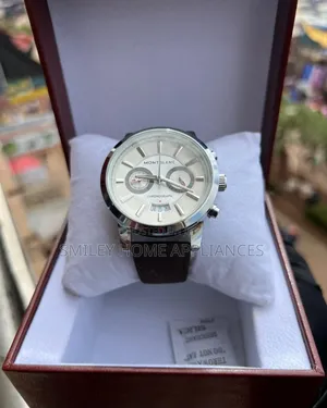 Montblanc Classy White Silver Watch With Genuine Leather