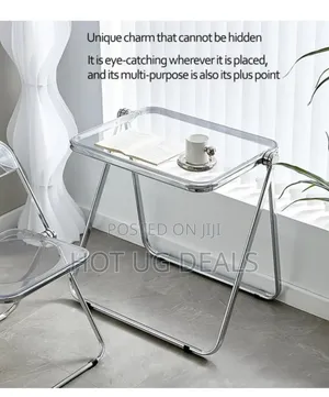 Portable Folding Acrylic Serving Tables Coffee Side Table