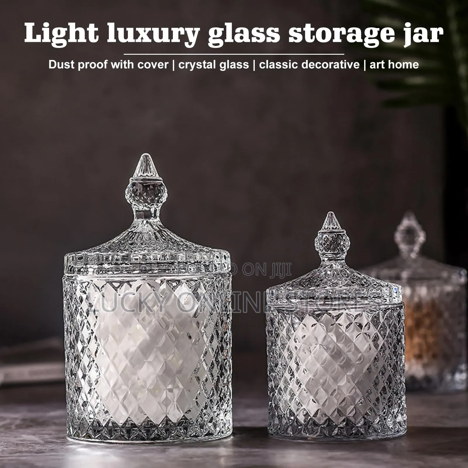 Glass Cotton Buds Container