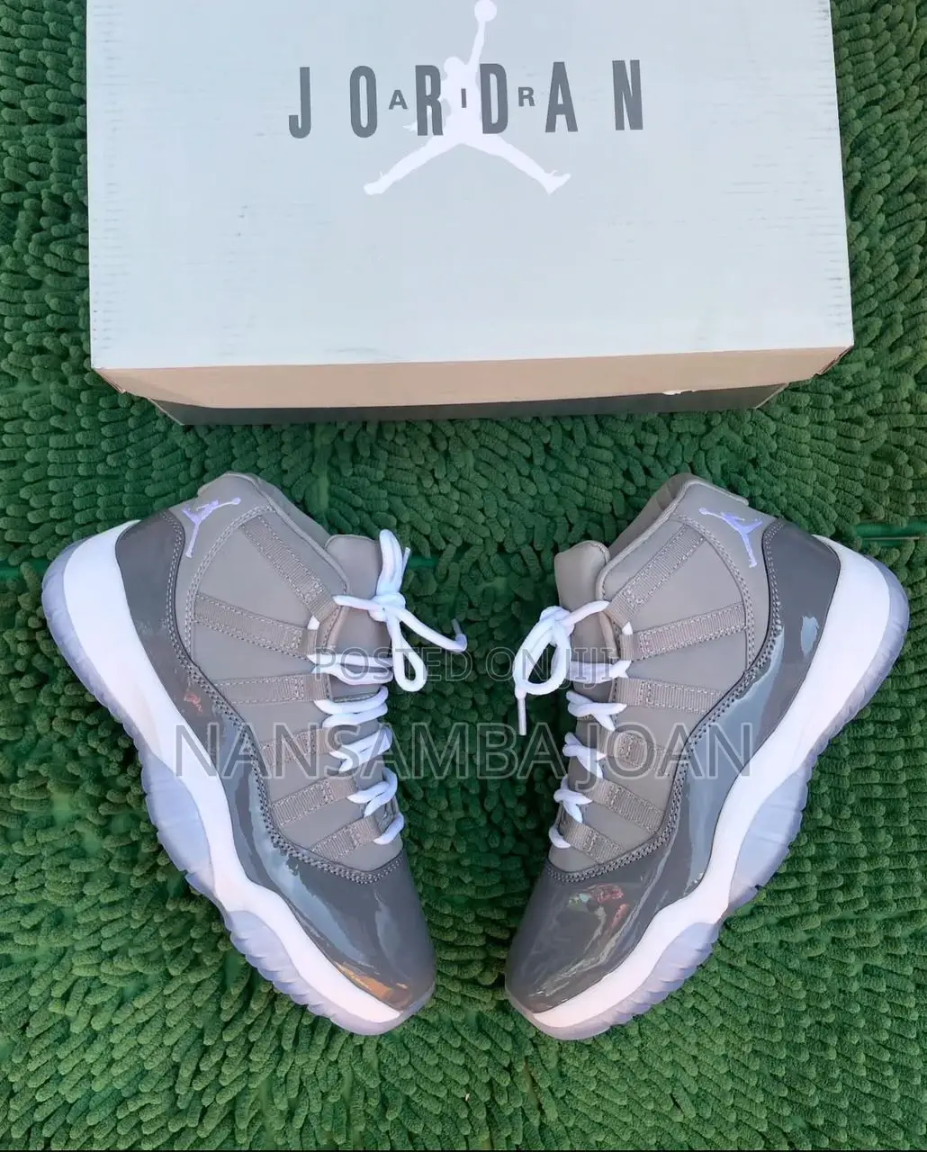 Original Air Jordan Sneakers-Gray White