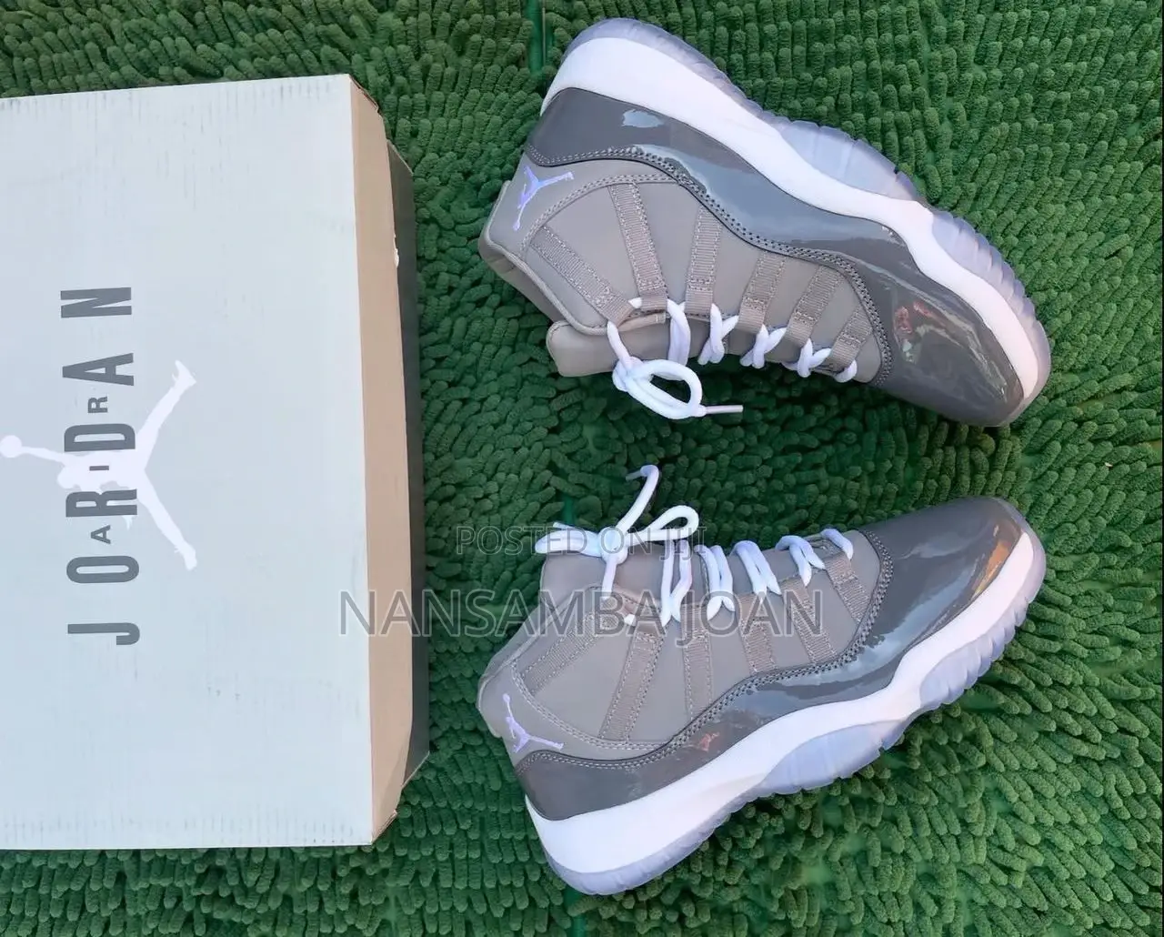 Original Air Jordan Sneakers-Gray White