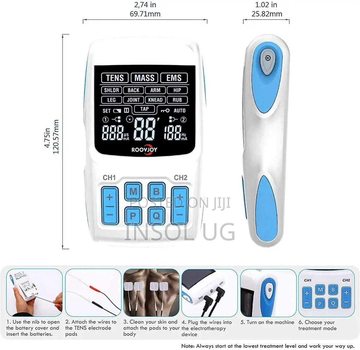 Combo Therapy TENS Muscle Stimulator for Physiotherapy