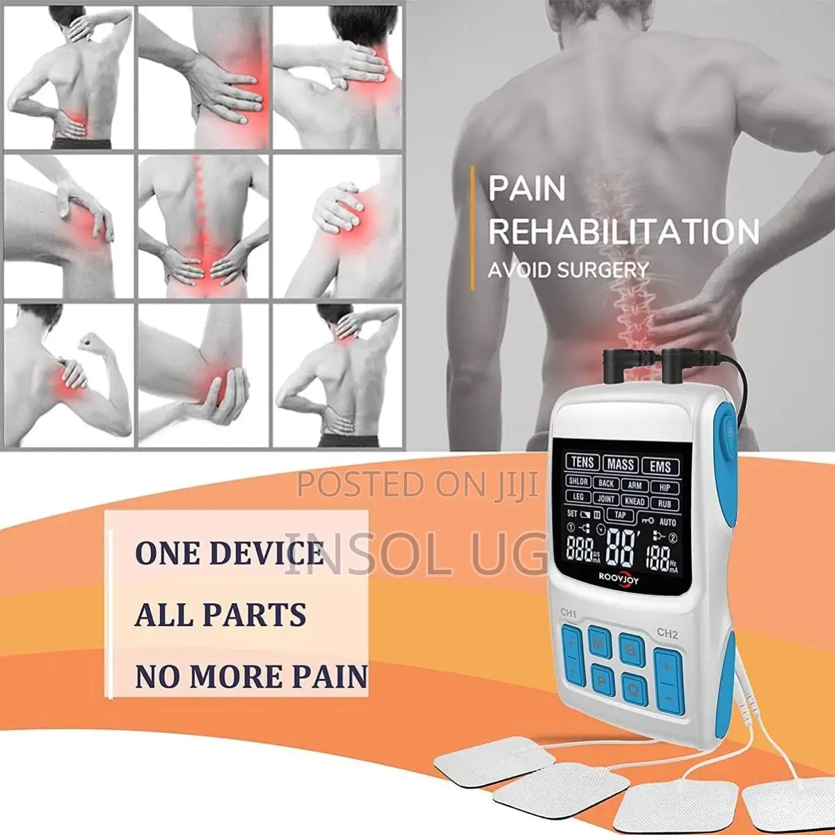 Combo Therapy TENS Muscle Stimulator for Physiotherapy