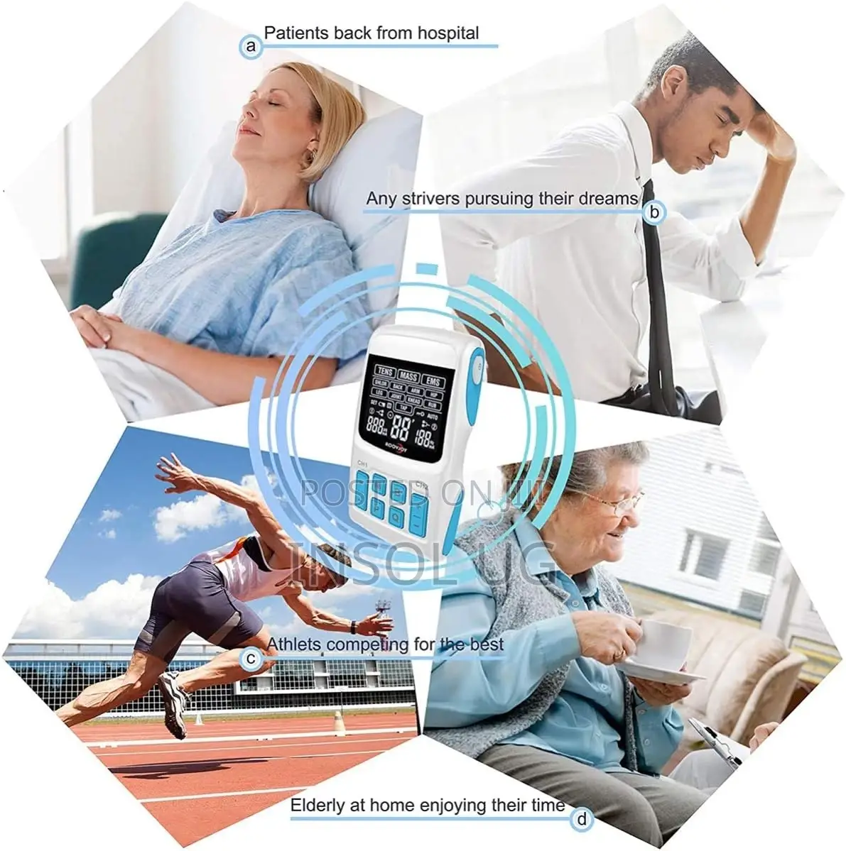 Combo Therapy TENS Muscle Stimulator for Physiotherapy