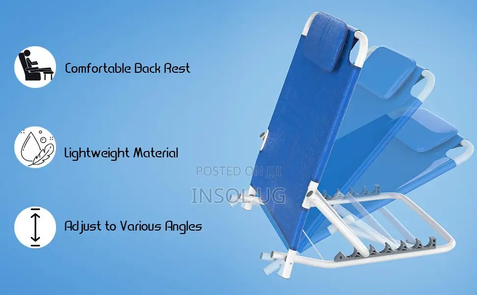 Adjustable Hospital Back Support for Use on Bed
