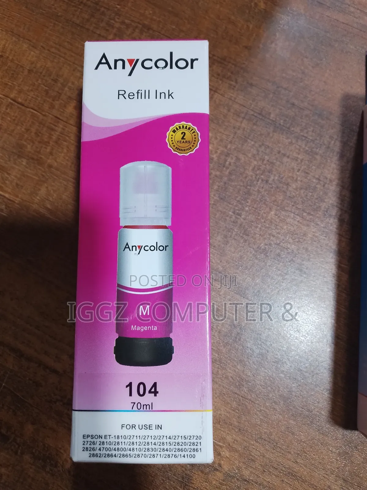 Any Color 104 Refill Ink Color(Yellow Magenta and Cyan)